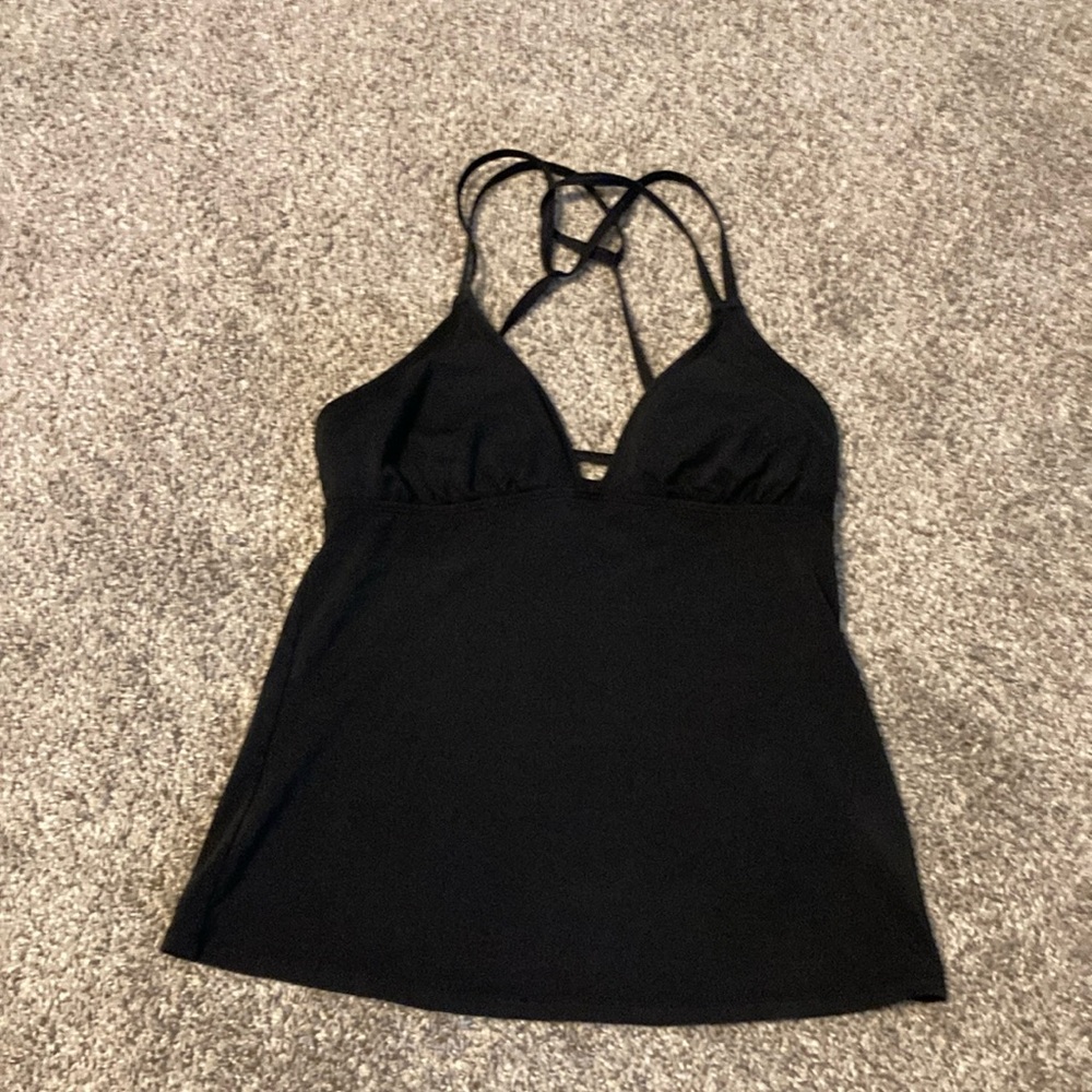 Black Athleta bathing suit top, size small